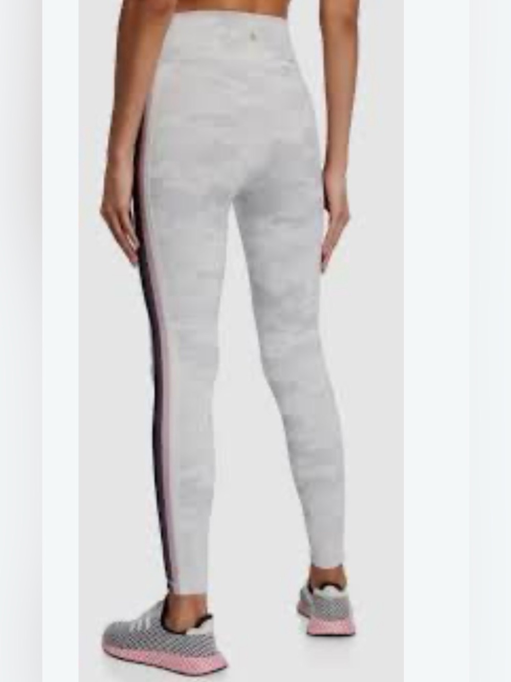 Spiritual Gangster Winter Camo Glitter Stripe High Waist Leggings L